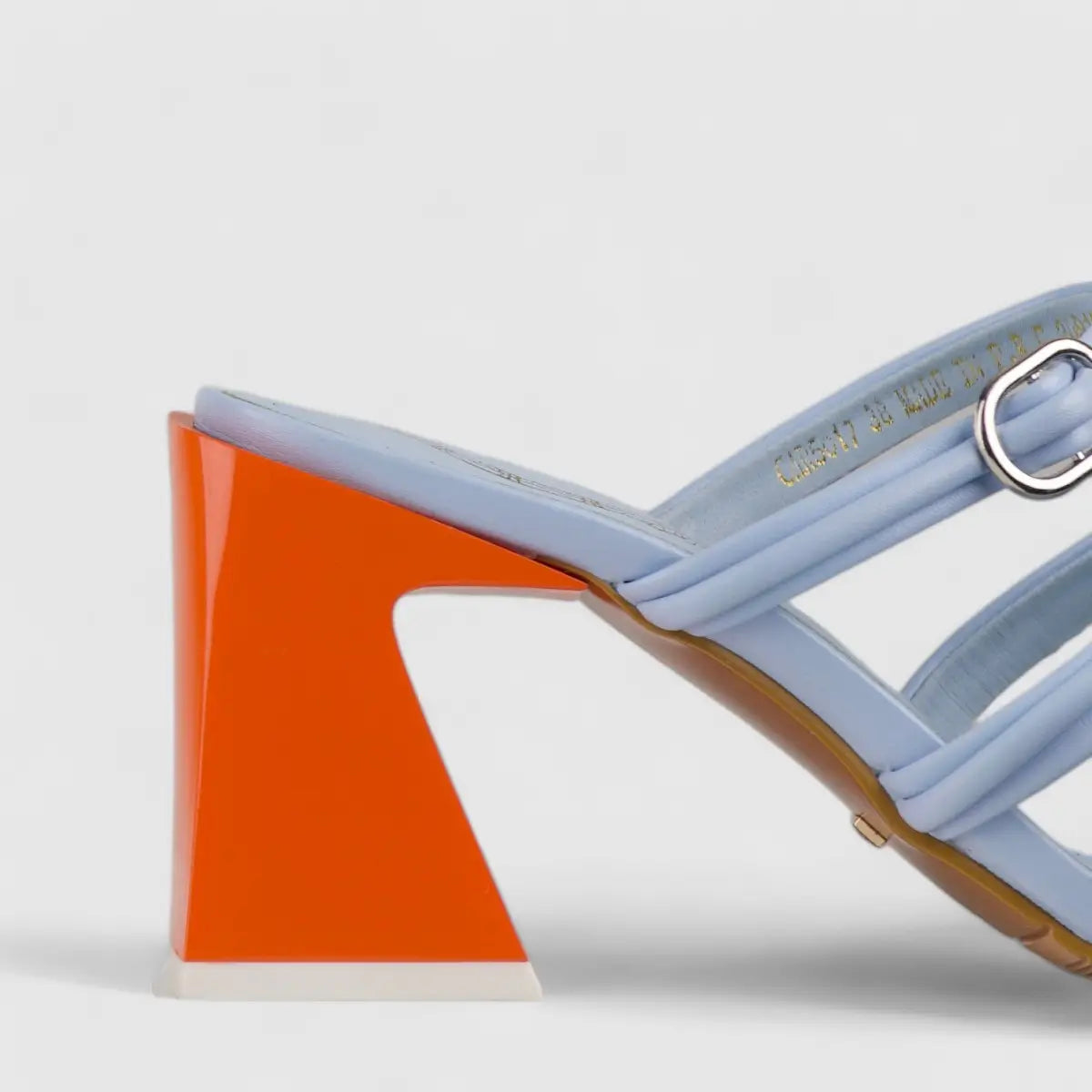 Bulbul Block Heel Sandal Blue CAR5017 Heels | familyshoecentre