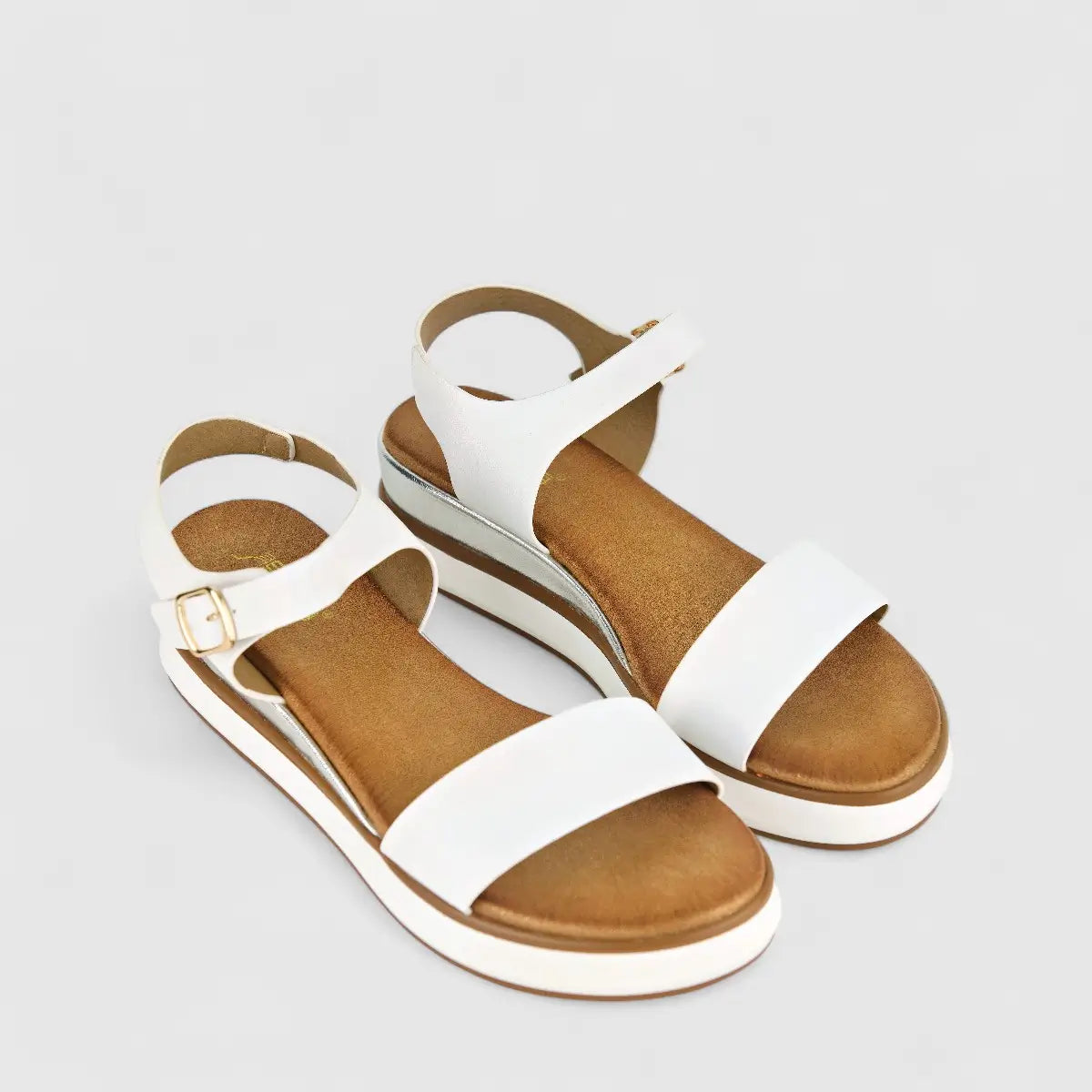 Bulbul Ladies Comfort Sandal HAR051 White