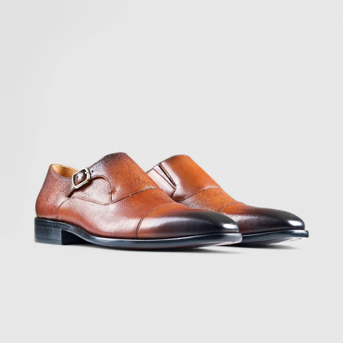 Fabino Dress Single Monk Strap Tan M3220049 Slip-ons | familyshoecentre