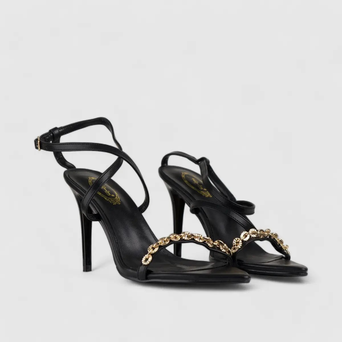 Bulbul Stiletto Heel Sandal Black CAR5019 Heels | familyshoecentre