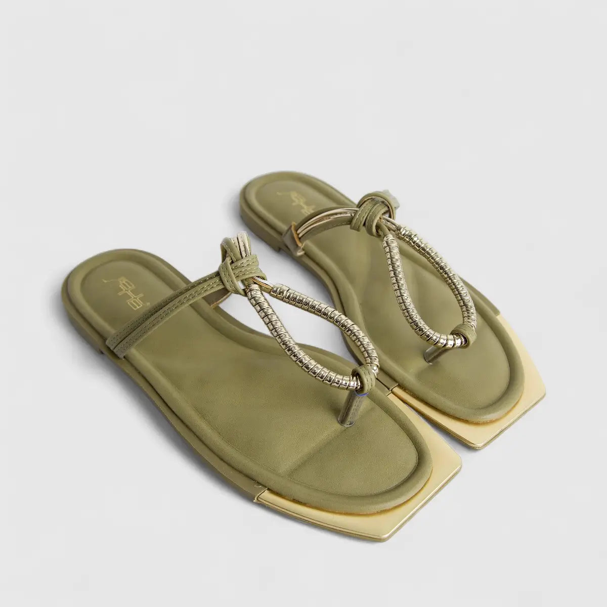 Bulbul Ladies Casual Flat Sandal Green HAR078