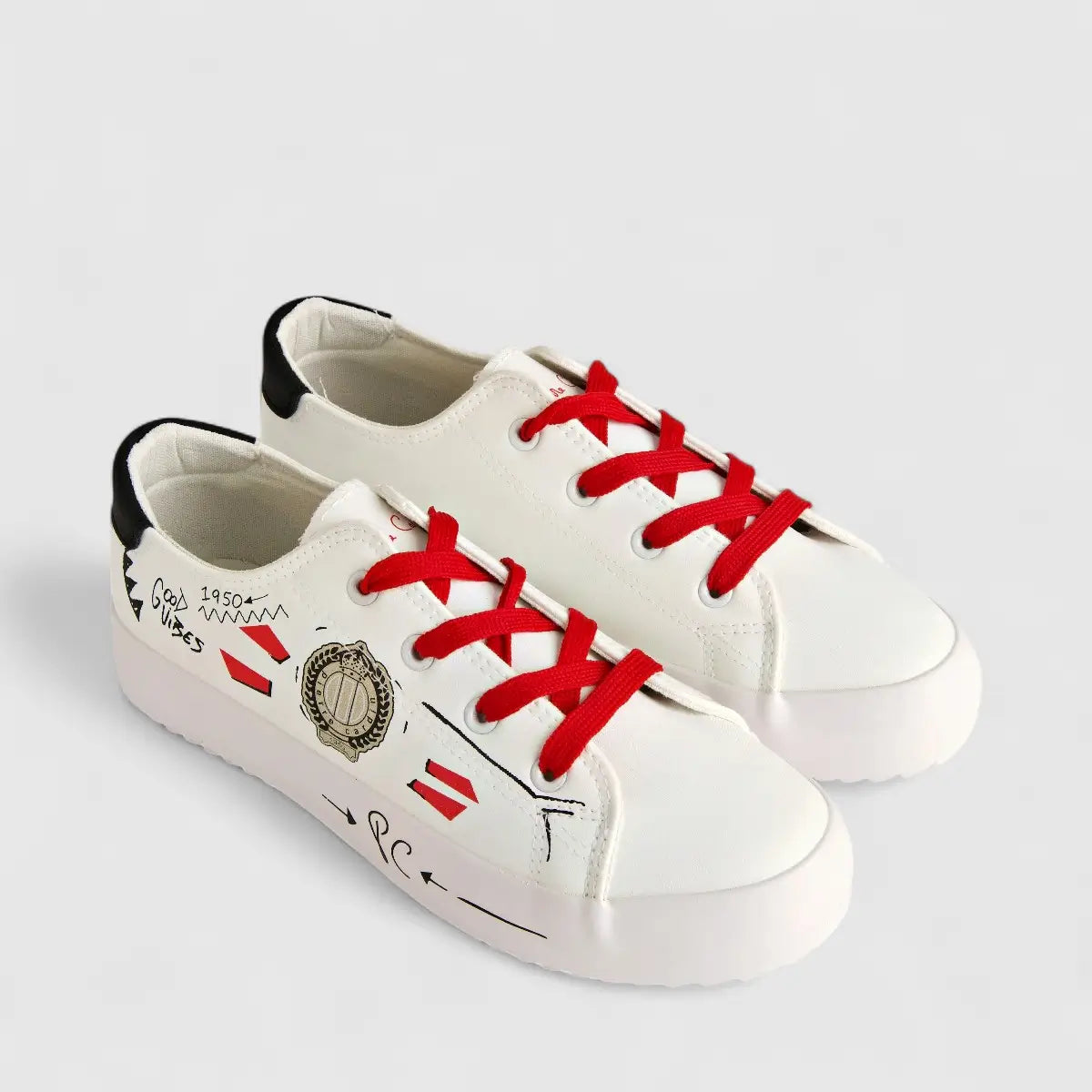 PC Ladies Casual Sneaker PCL10778 White Multi PC281