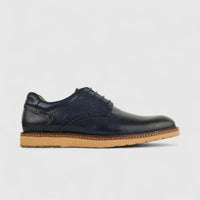 Babucci Men's Casual Leather Lace Up K0582180-1C BAB020 Navy