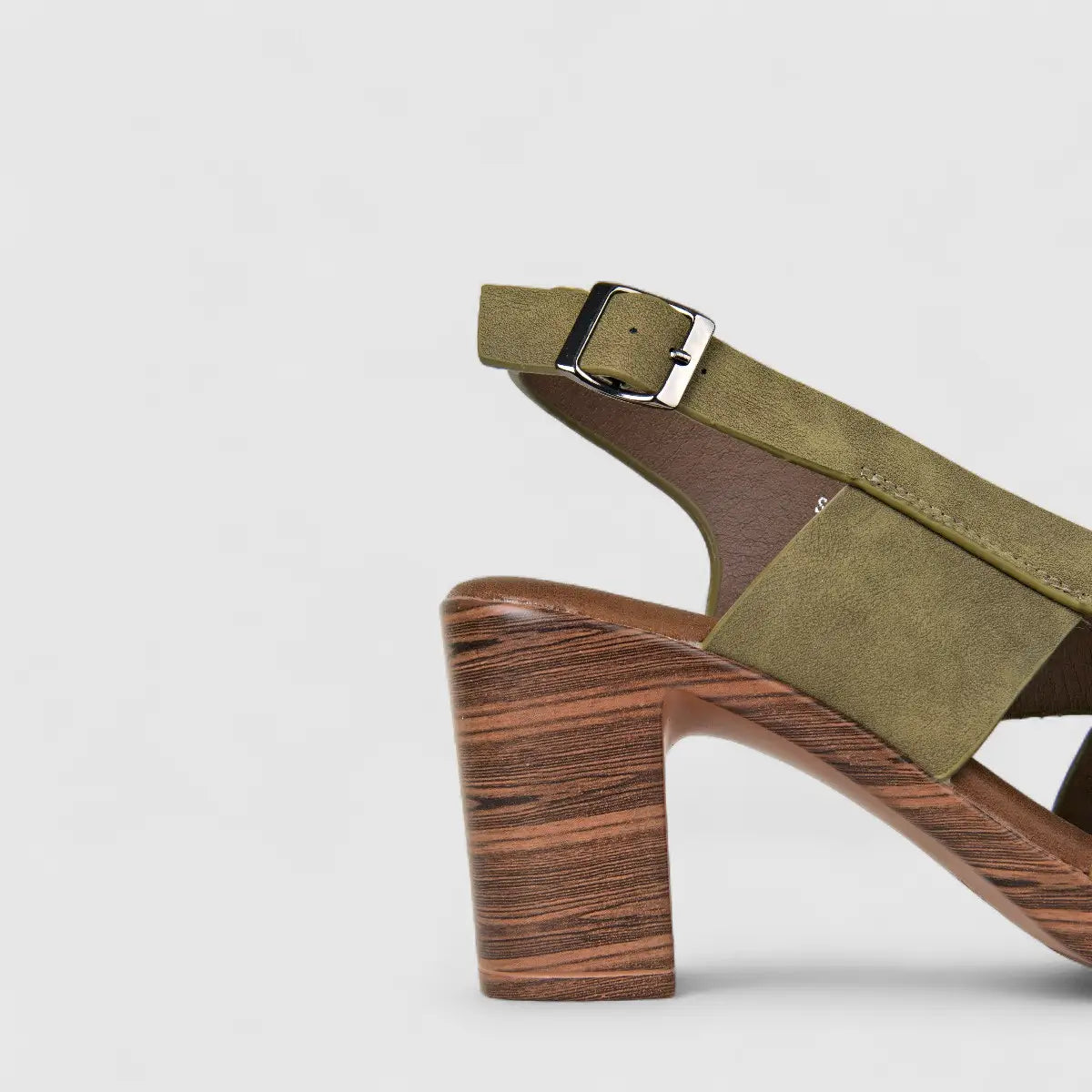 Hush Puppies Soft Style Ladies Block Heel Sandal Tharin SSL01581 Olive SS390