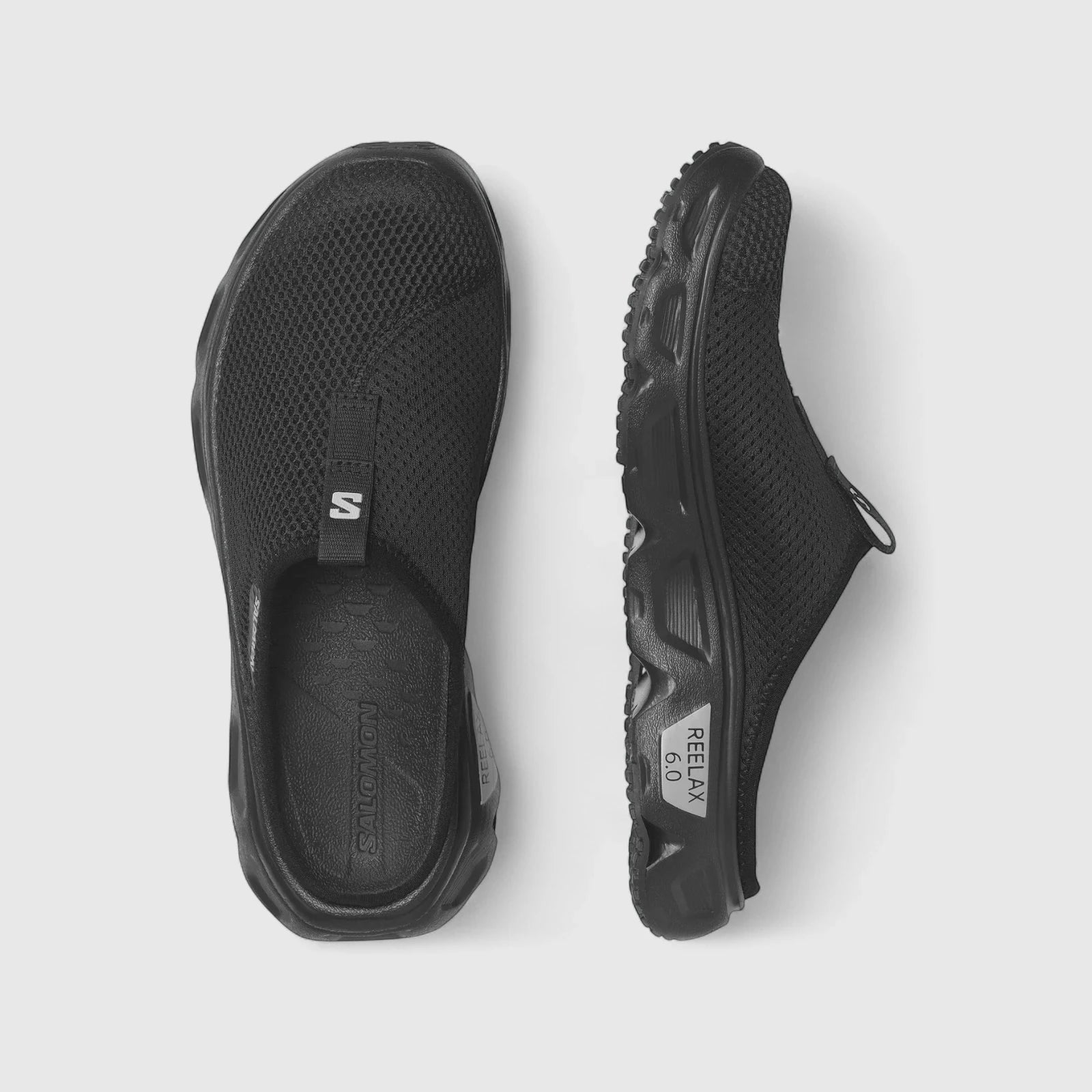 Salomon Men's Comfort Clog Reelax Slide 6.0 471120 Black/Black/Alloy SL34 (BX6)
