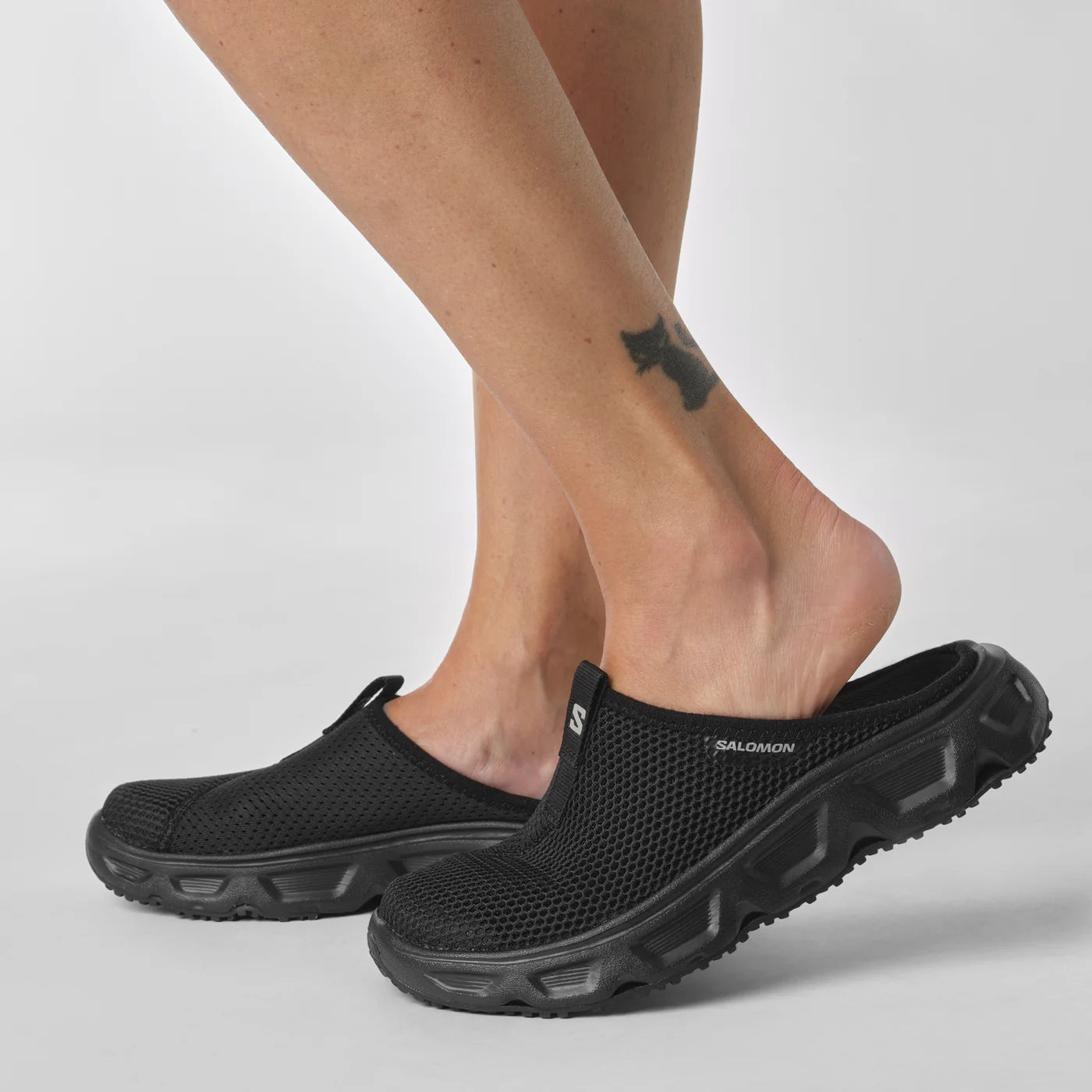 Salomon Men's Comfort Clog Reelax Slide 6.0 471120 Black/Black/Alloy SL34 (BX6)