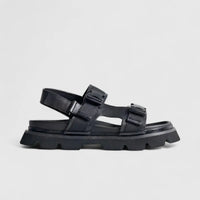 Formales Leather Sandal FM2526-13 Black FS13 Sandals | familyshoecentre