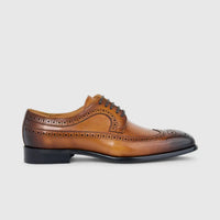 Fabino Men's (UK5 TO UK12) Leather Lace Up Brogue M3220174 Tan FB15
