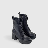 Sofia Mare Leather Ankle Boot Black 11518 Boots | familyshoecentre