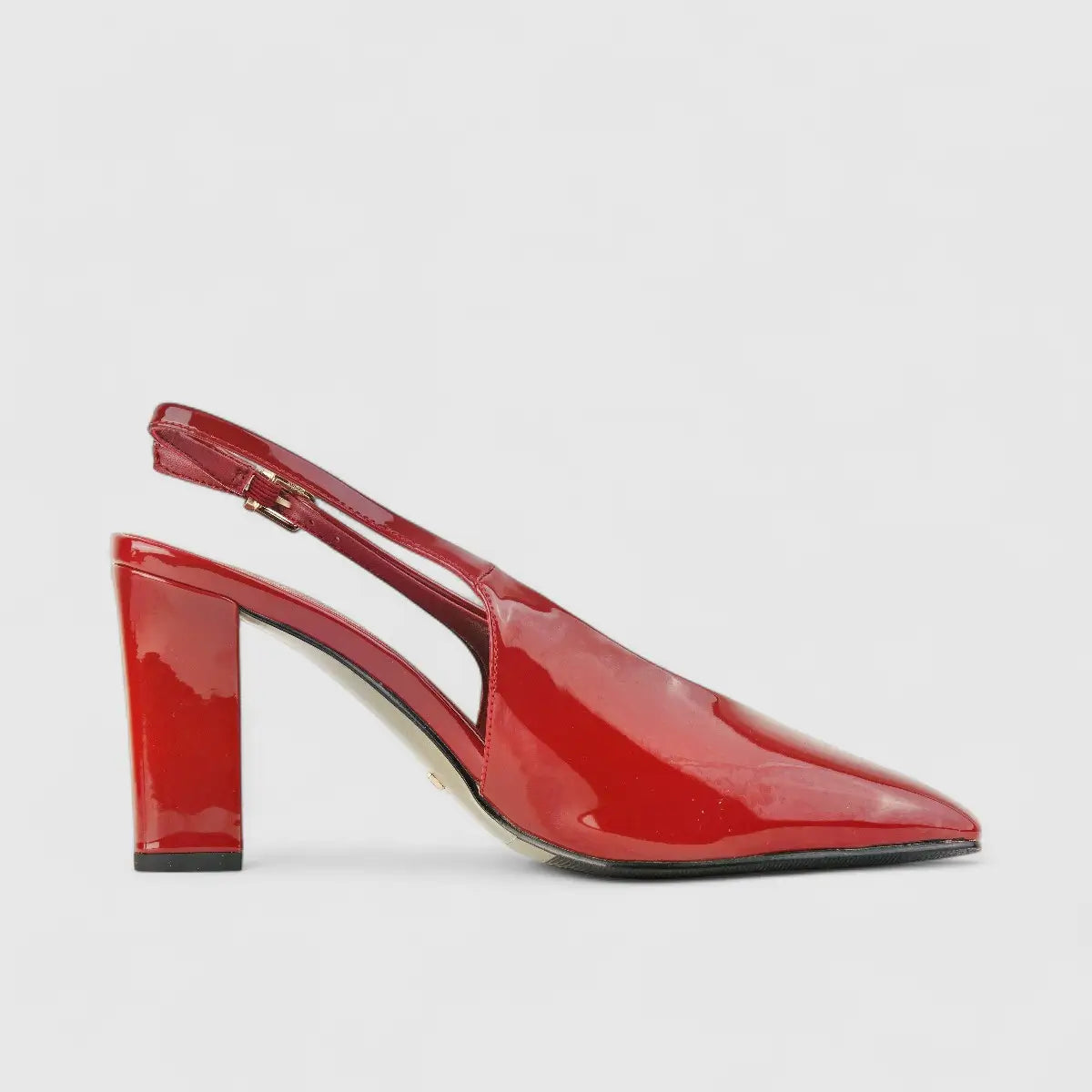 Bulbul Ladies Block Heel Sandal CAR-014 Red