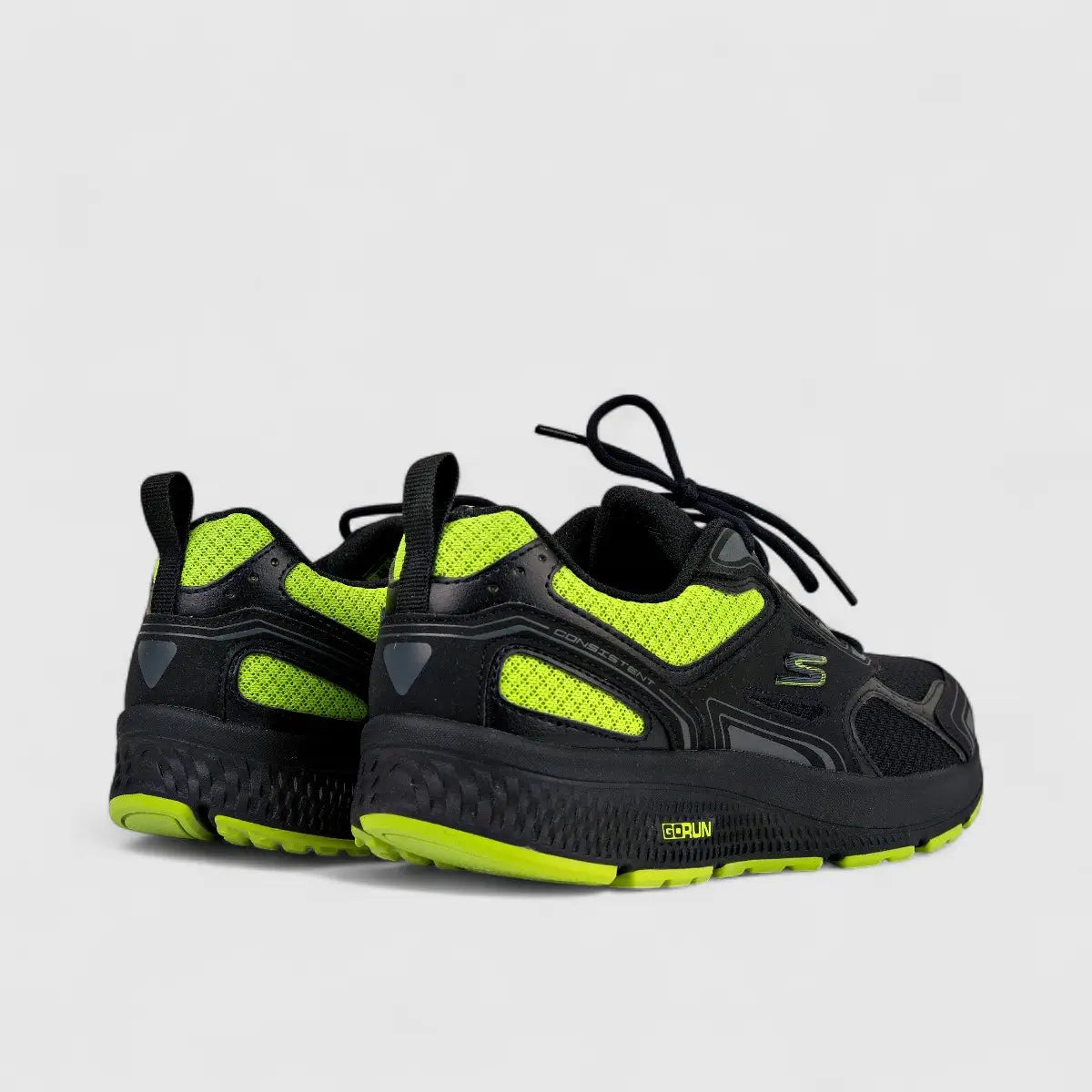 Skechers Men's Comfort Sneaker Go Run Consistent 220081 Black Lime SM89 Sneakers | familyshoecentre