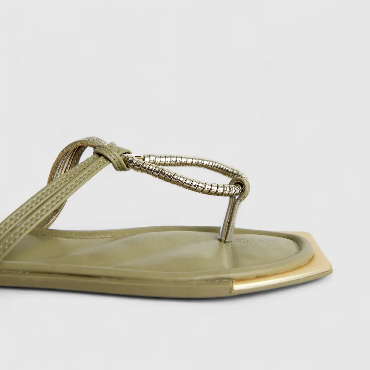 Bulbul Ladies Casual Flat Sandal Green HAR078