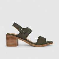 Hush Puppies Soft Style Ladies Block Heel Sandal Abrianna SSL01569 Olive SS282