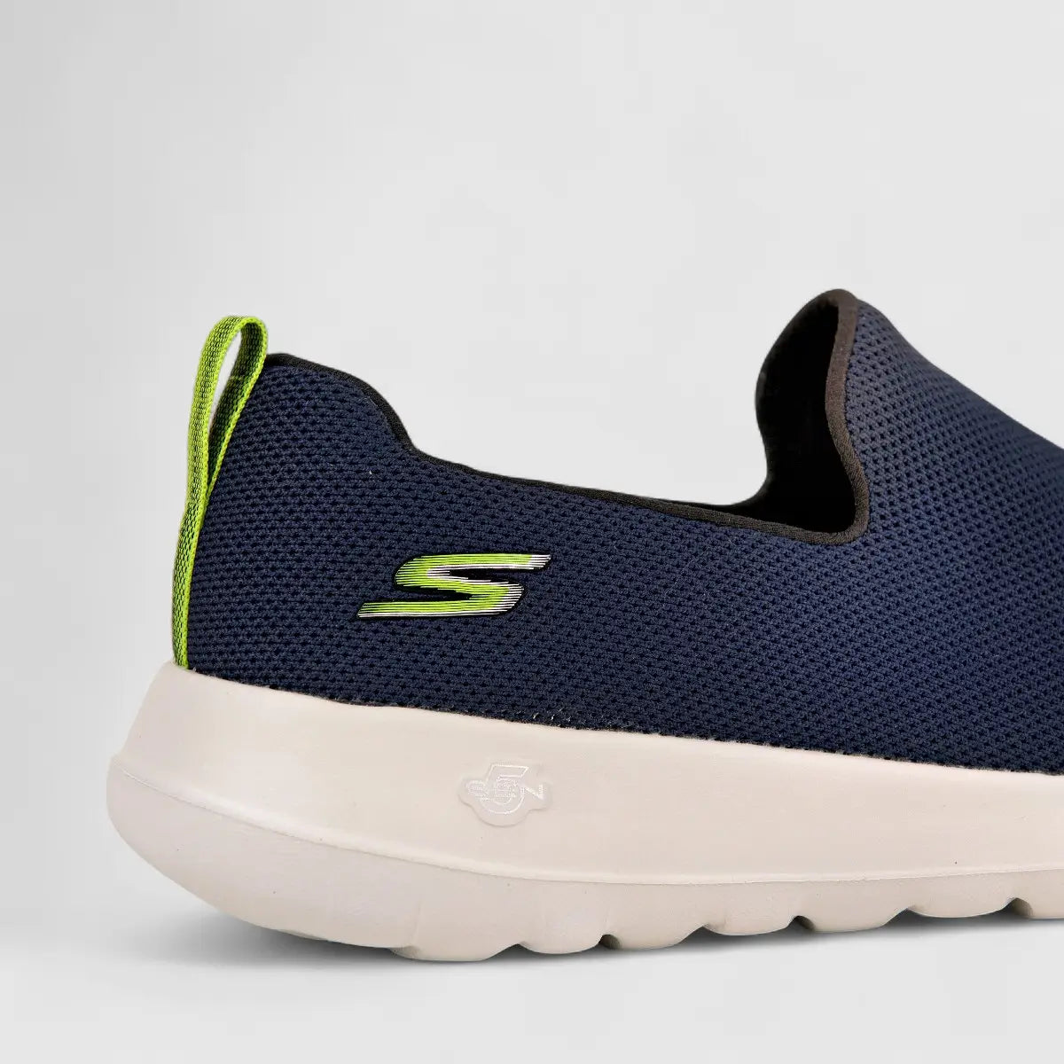 Skechers Men's Comfort Slip On Go Walk Max 216114 Navy Lime SM94 Sneakers | familyshoecentre