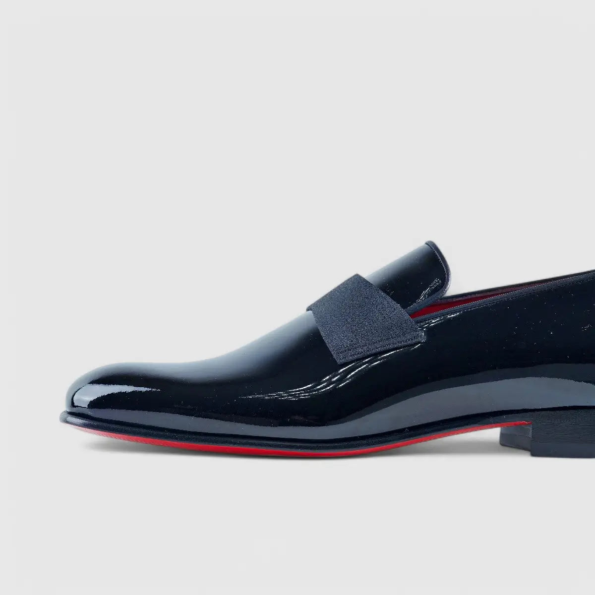 Enrico Cavalli Slip On Dress Loafers 6873 Black Patent Loafers | familyshoecentre