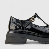 Bulbul Ladies Chunky Sole Shoe CAR-018 Black