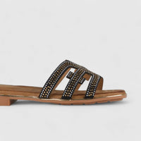 Bulbul Flat Bling Sandal Black HAR010 Sandals | familyshoecentre