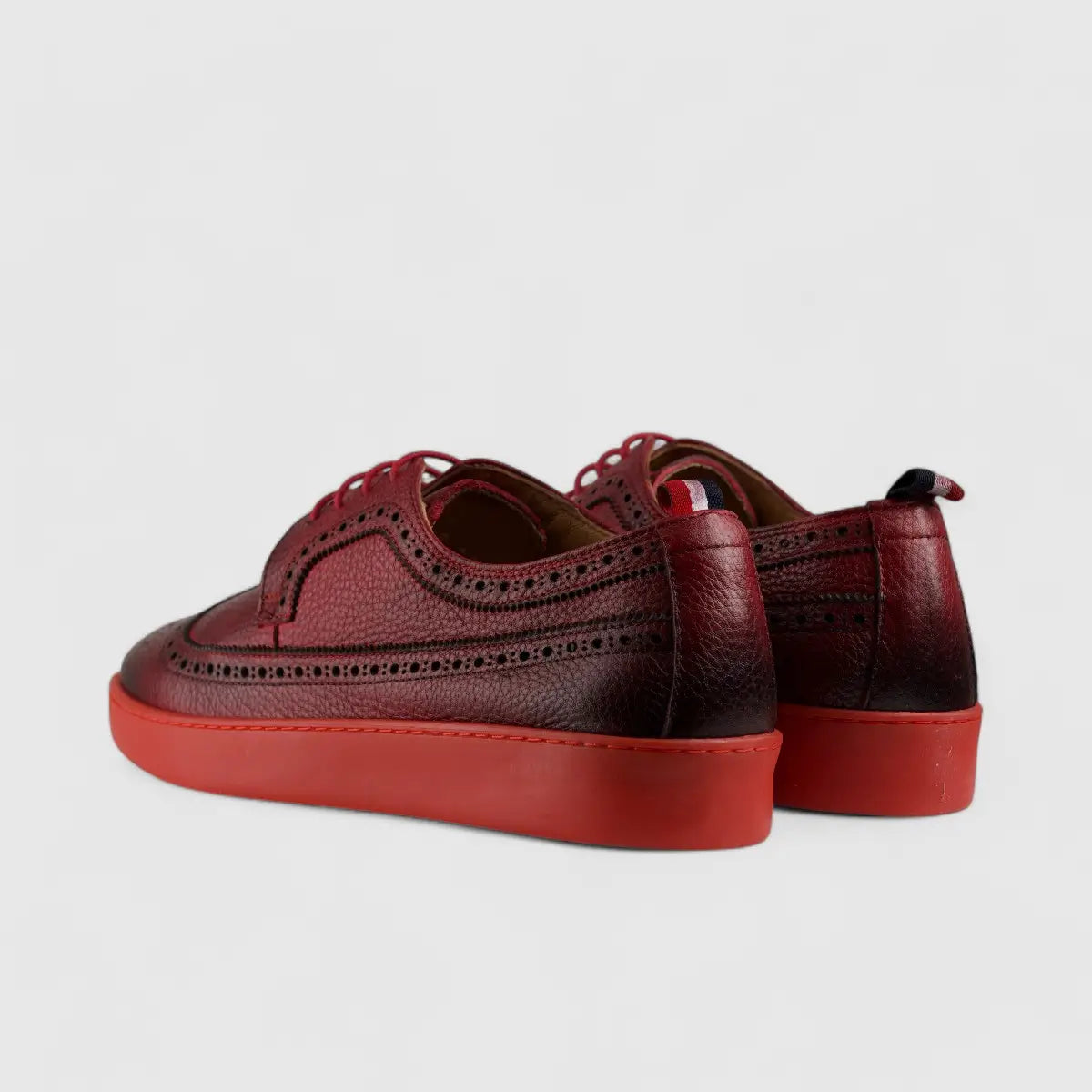 Formales Lace Up Leather Sneaker Red 4346 Oxfords | familyshoecentre