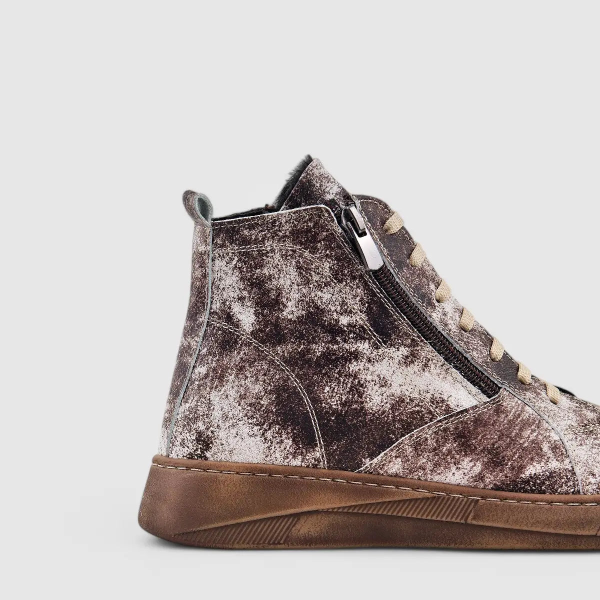 Dimato Leather Casual Boot Olive Brown Multi 003.1803 Boots | familyshoecentre