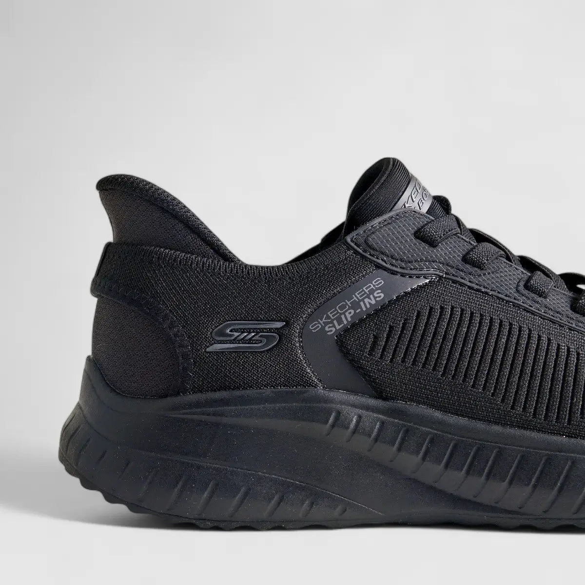 Skechers Mens Bobs Squad Chaos Black 118312 Sneakers | familyshoecentre