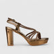 Bulbul Dress Evening Block Heel Sandals Bronze HAR005