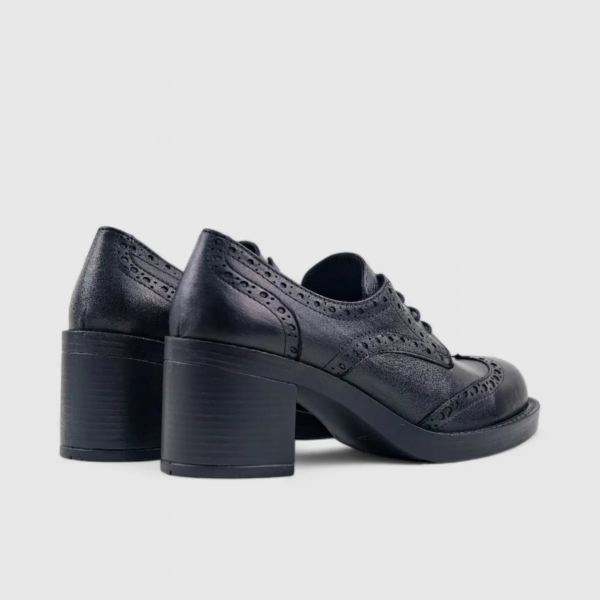 Sofia Mare Leather Lace Up Shoe Black 11730 Oxfords | familyshoecentre