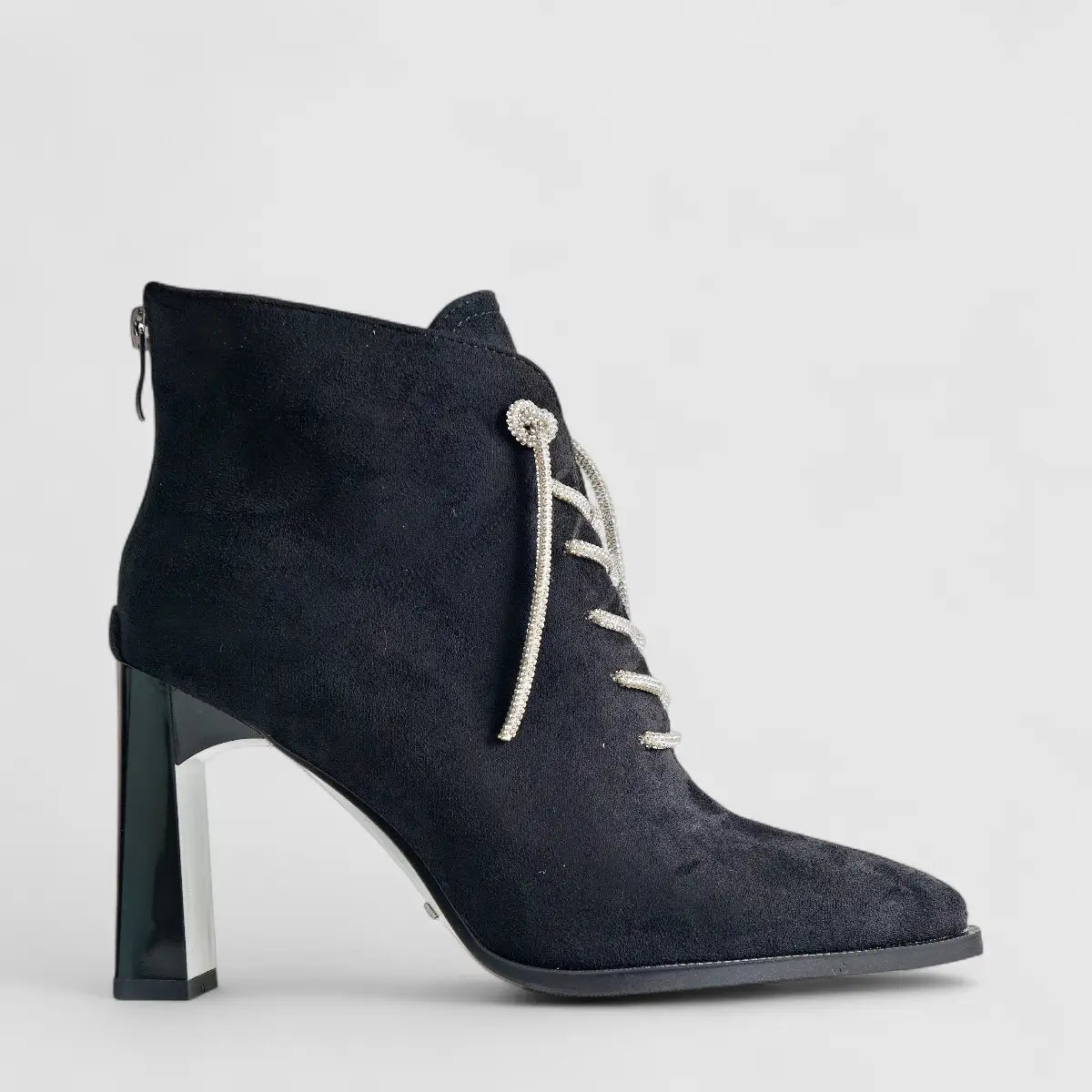 Bulbul Ankle Heel Boot Black CAR5038 Boots | familyshoecentre
