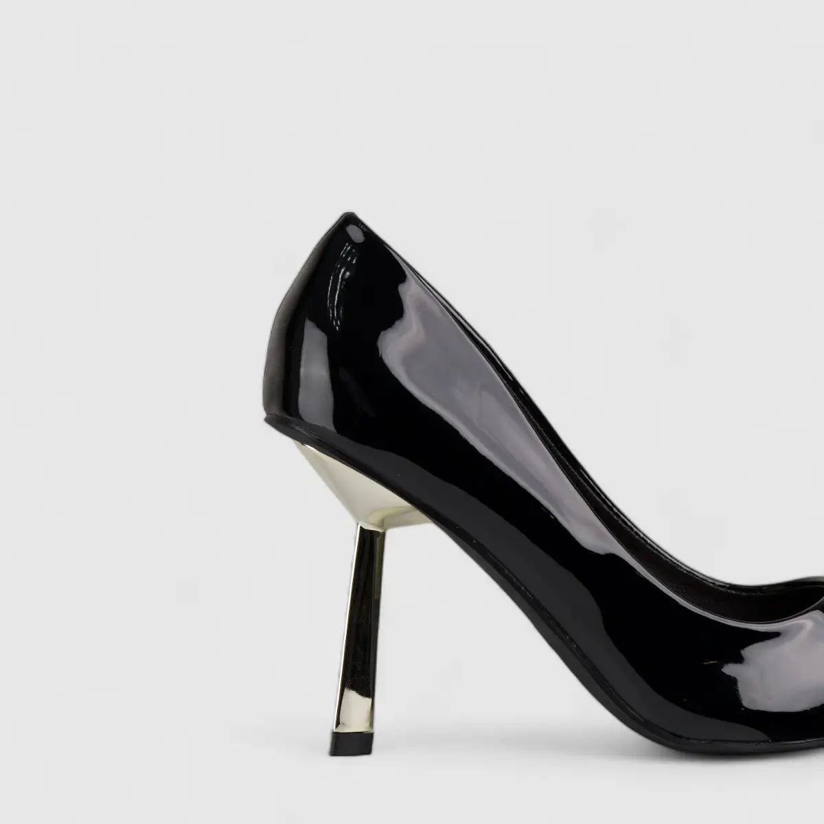 Bulbul Court Shoe Black LU005 Heels | familyshoecentre