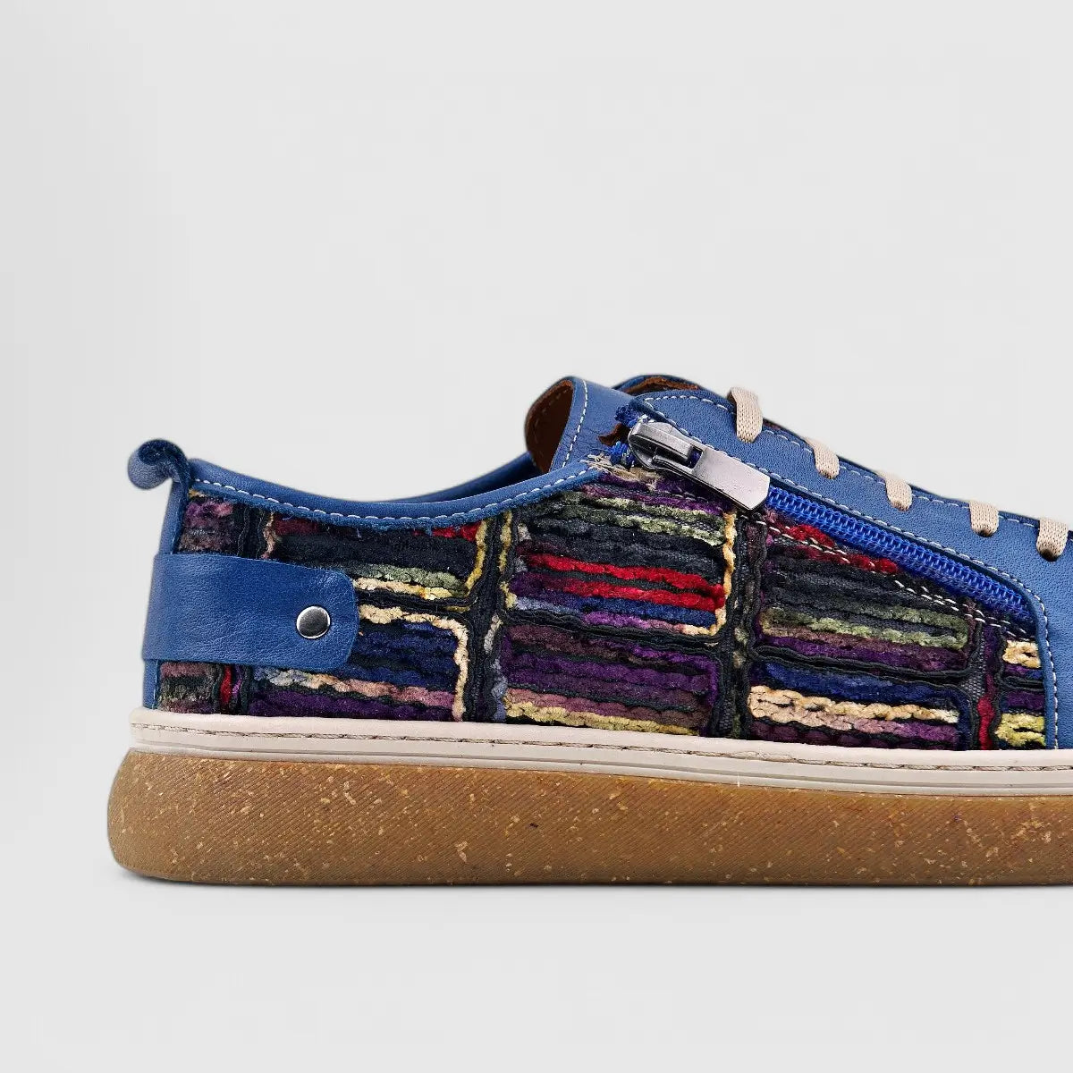 Dimato Leather Casual Sneaker Blue 003.1545 Sneakers | familyshoecentre