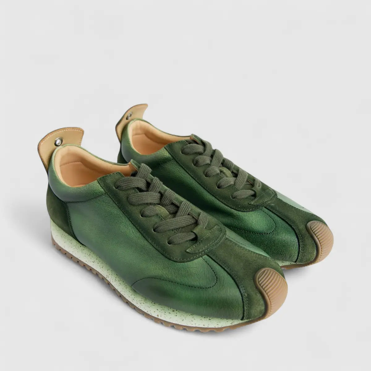 Bulletti Men's Leather Sneaker W2409050  Enzo Green BK16