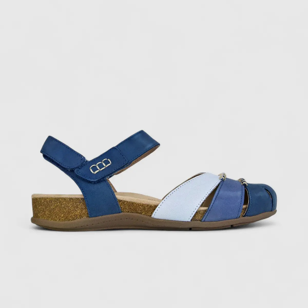 Hotter Ladies Comfort Fisherman Sandal Denali Blue Multi HT81