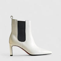 Bulbul Leather Ankle Boot White LAR6026 Boots | familyshoecentre