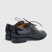 Bulbul Ladies Leather Lace Up Shoe Black LSF-02