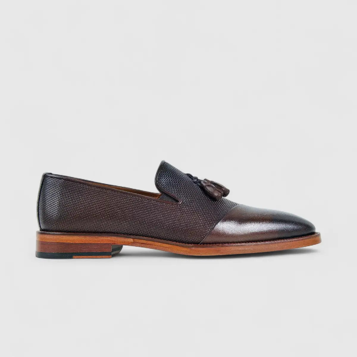 Bulletti Dress Slip On Tassel Loafers Brown 2-704 BC22 Oxfords | familyshoecentre