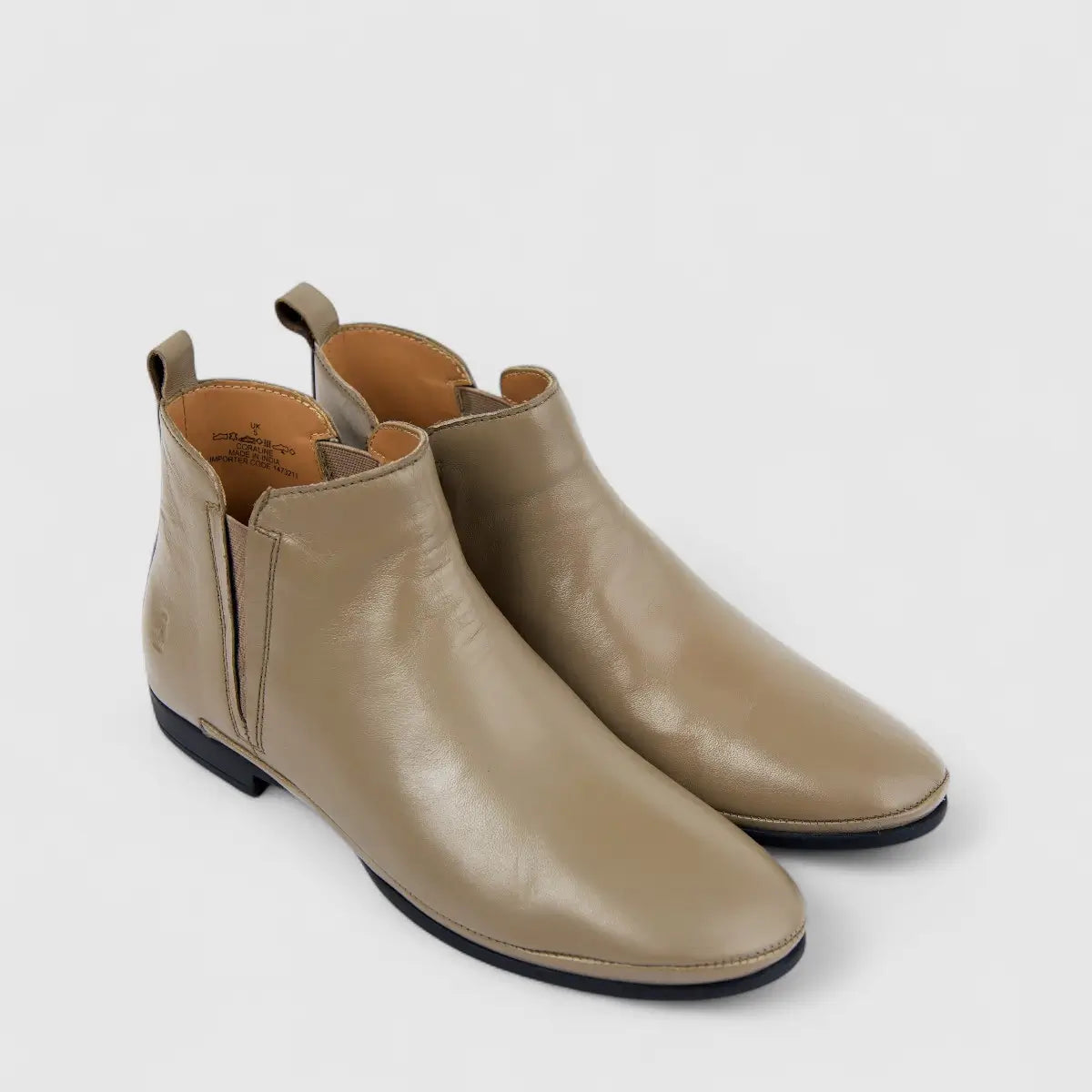 Hush Puppies Ladies Leather Ankle Boot Coraline 2 HPL01494 Mushroom DB34