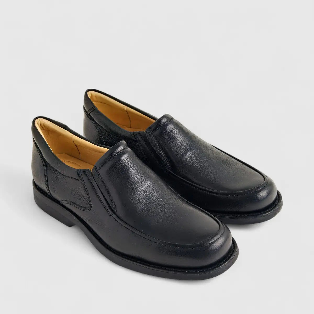 Anatomic Leather Comfort Slip On Black 454531 AN73 Slip-ons | familyshoecentre