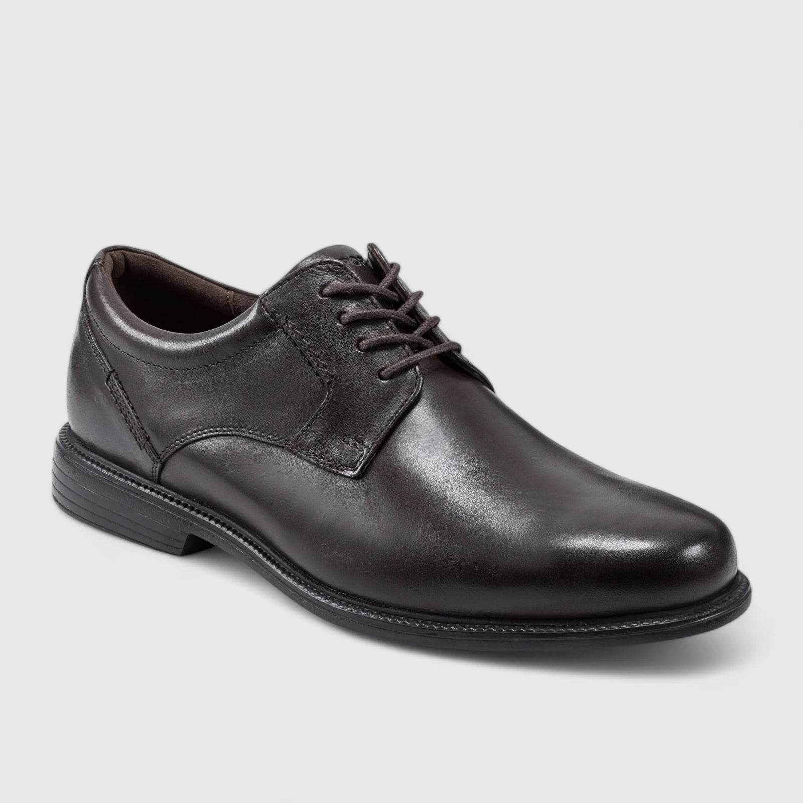Rockport Charles Road Plain Toe Lace Up Comfort Shoe Brown Oxfords | familyshoecentre