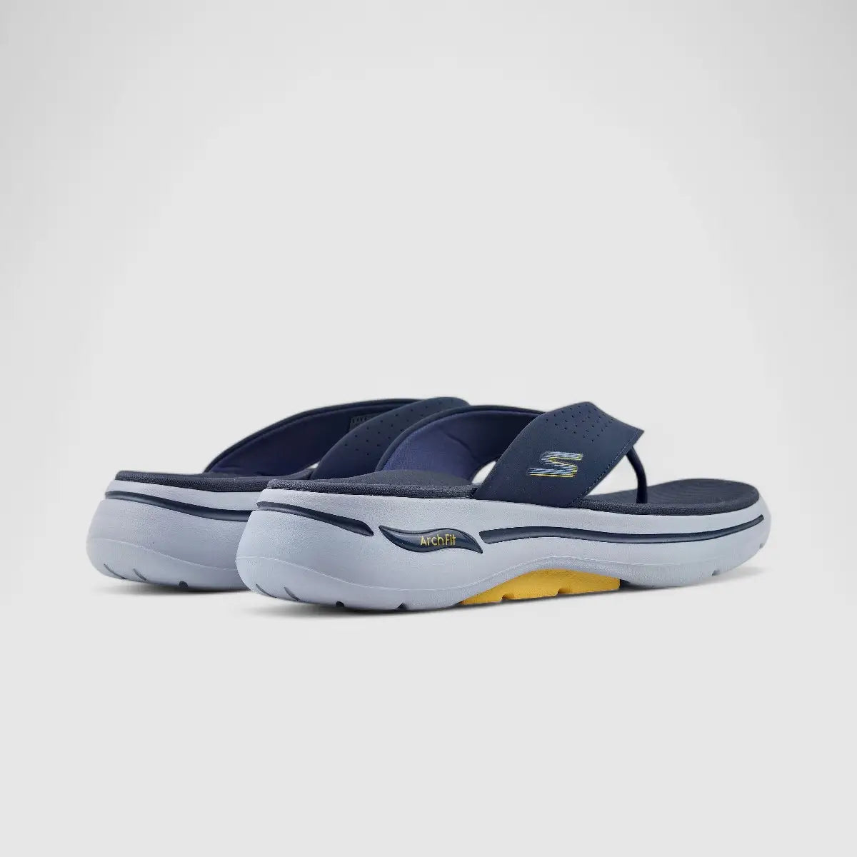 Skechers Mens Go Walk Arch Fit Navy 229063 Sandals | familyshoecentre