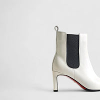 Bulbul Leather Ankle Boot White LAR6026 Boots | familyshoecentre