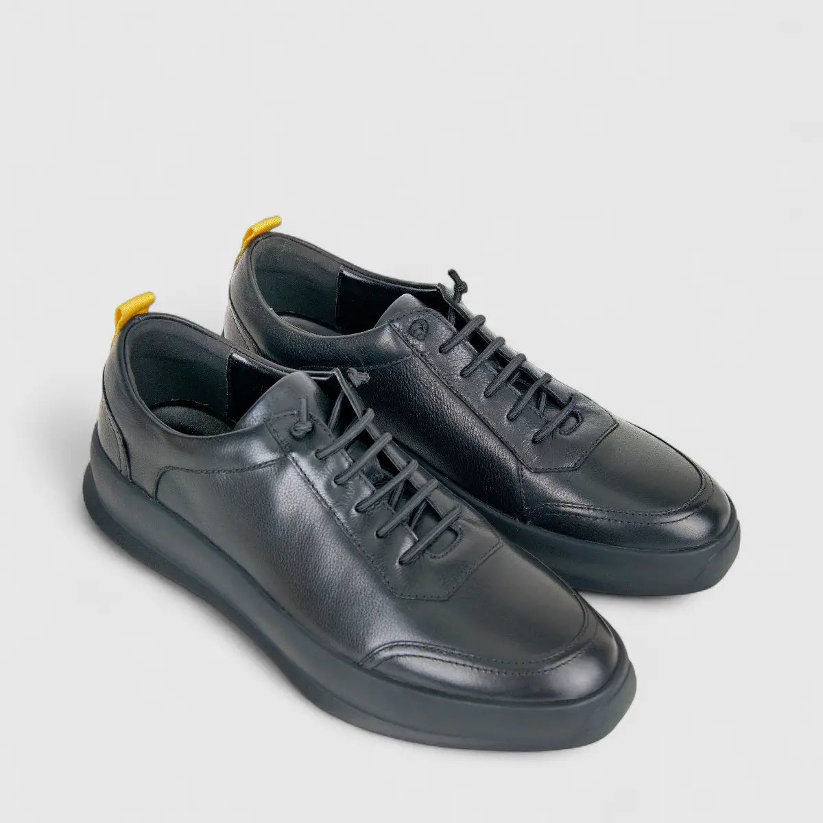 Formales Mens Leather Sneaker FM23818-20 Black FK23