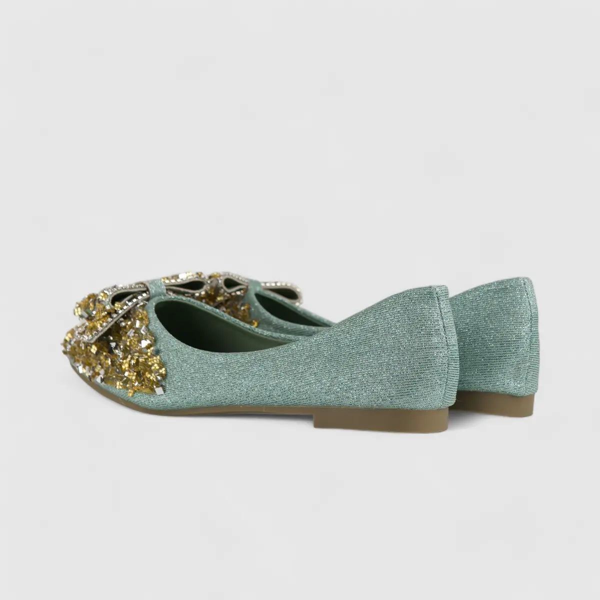 Bulbul Bling Pump Green HAR020 Pumps | familyshoecentre