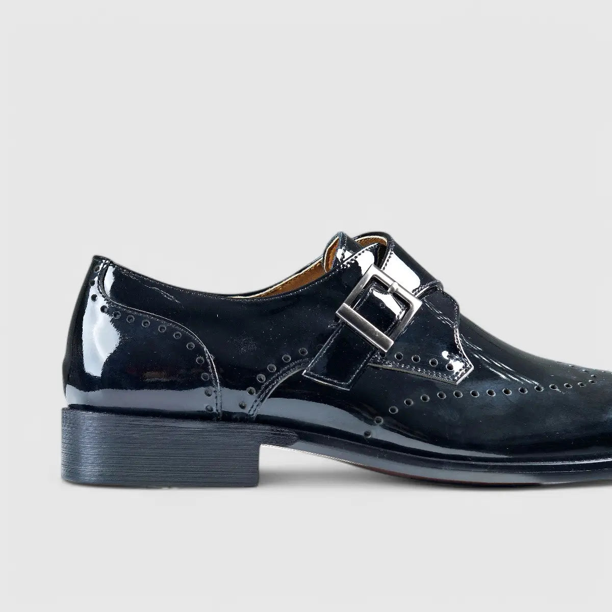 Fabino Dress Single Monk Strap Black  M3220051