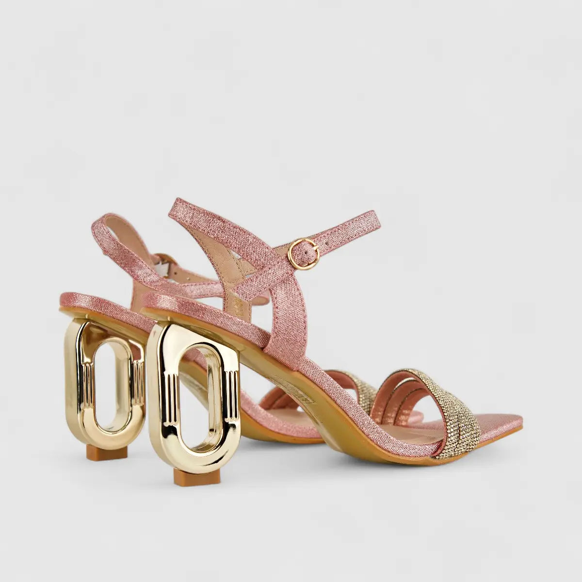 Bulbul Ladies Evening Sandal HAR047 Pink