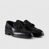 Crockett and Jones Giuseppe Black Loafers | familyshoecentre