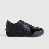 Bulletti Men's Leather Sneaker F2305978 Milo Black Mono BK14