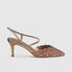 Bulbul Evening Slingback Short Heel Rose Gold LI003 Heels | familyshoecentre