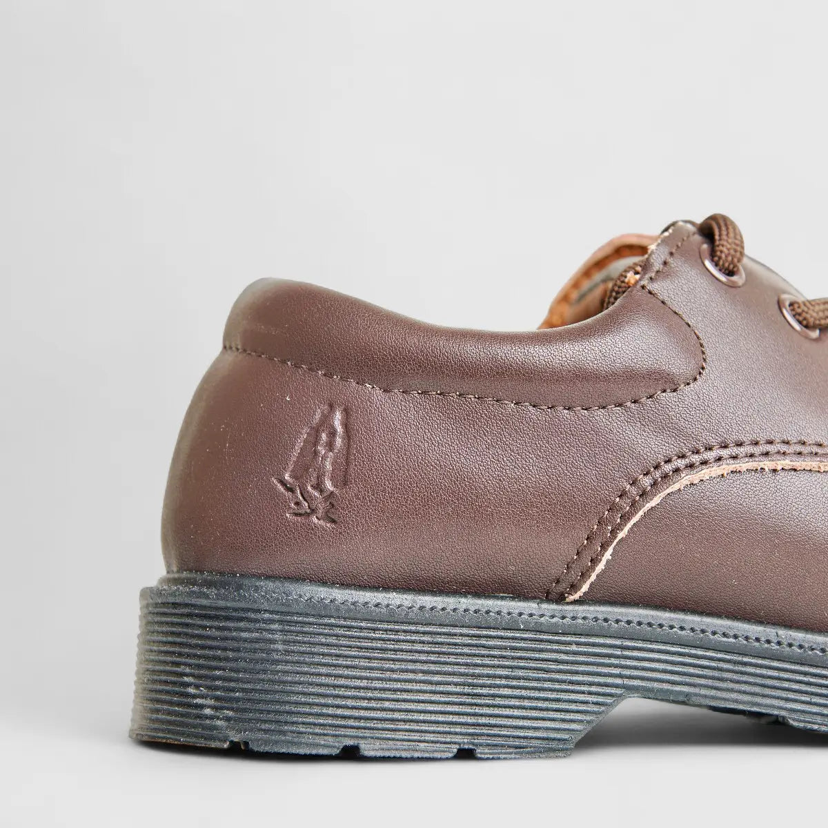 Curtis Kids (UK9 TO UK1) Lace Up School Shoe HPK00022 Brown HK3