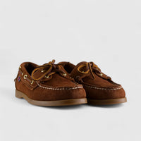 Sebago Docksides Portland Suede Brown Cognac Gum 7000G90 Loafers | familyshoecentre