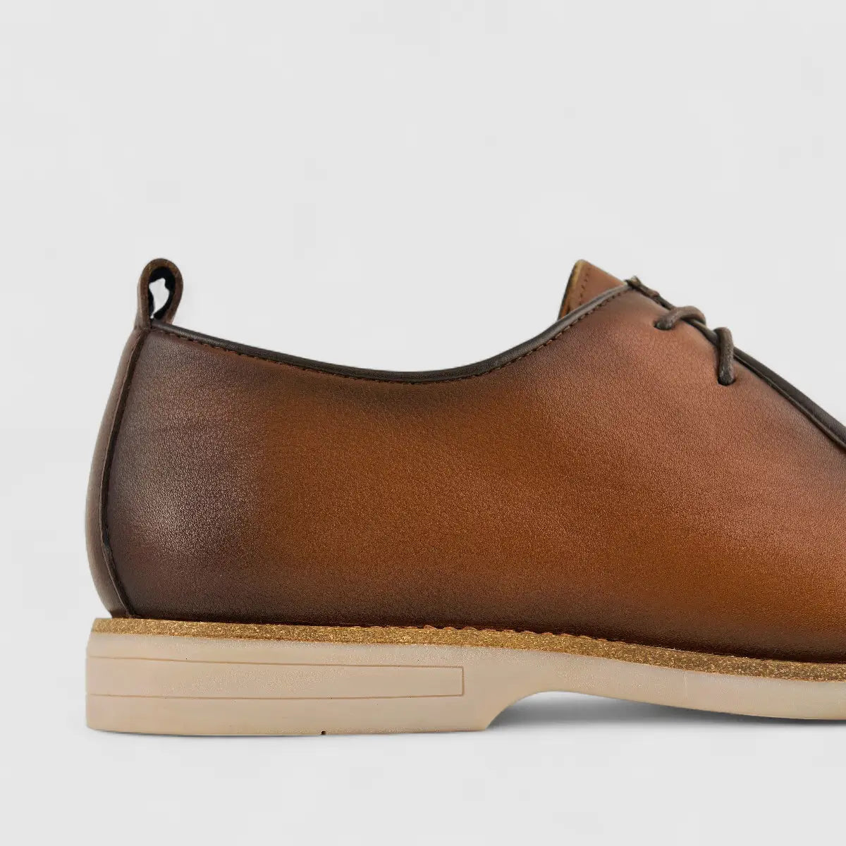 Babucci Men's Casual Leather Lace  Up K27BX05130-B BAB001 Tan