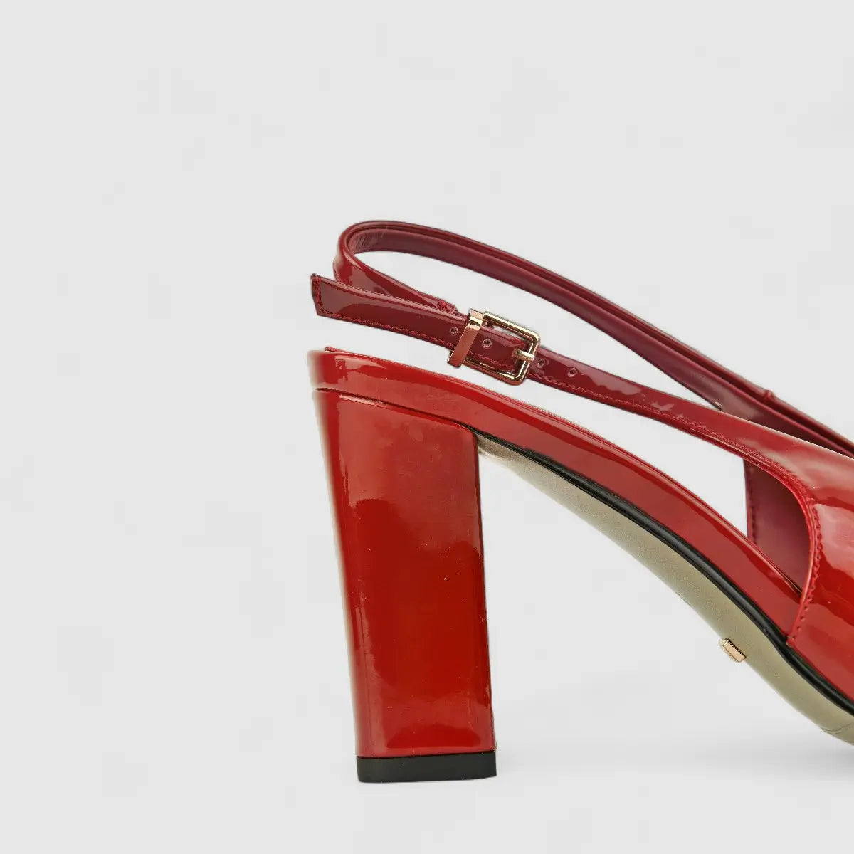 Bulbul Ladies Block Heel Sandal CAR-014 Red